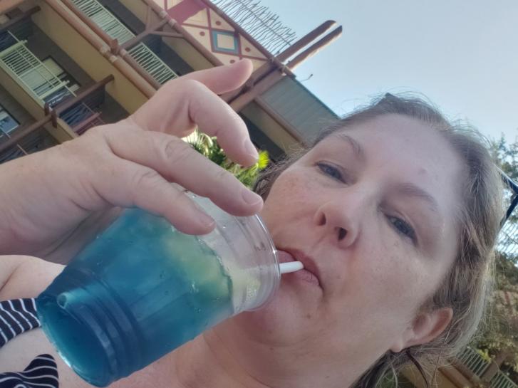 Guest Photo from Deborah Rand: Guest enjoying a drink at Animal Kingdom Villas