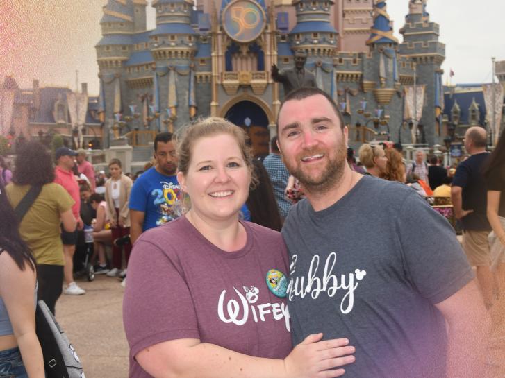 Guest Photo from Jason & Kathleen: Guests in front of Cinderella Castle at Magic Kingdom